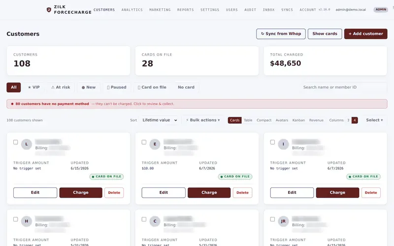 Zilk ForceCharge — Customers