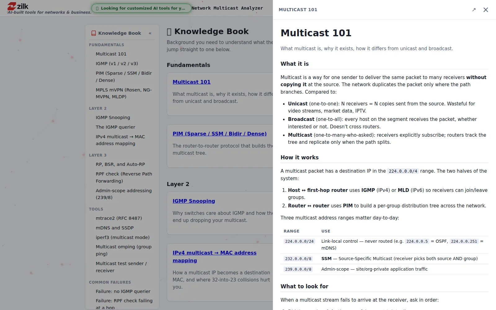 Zilk Multicast Analyzer — Learn Article