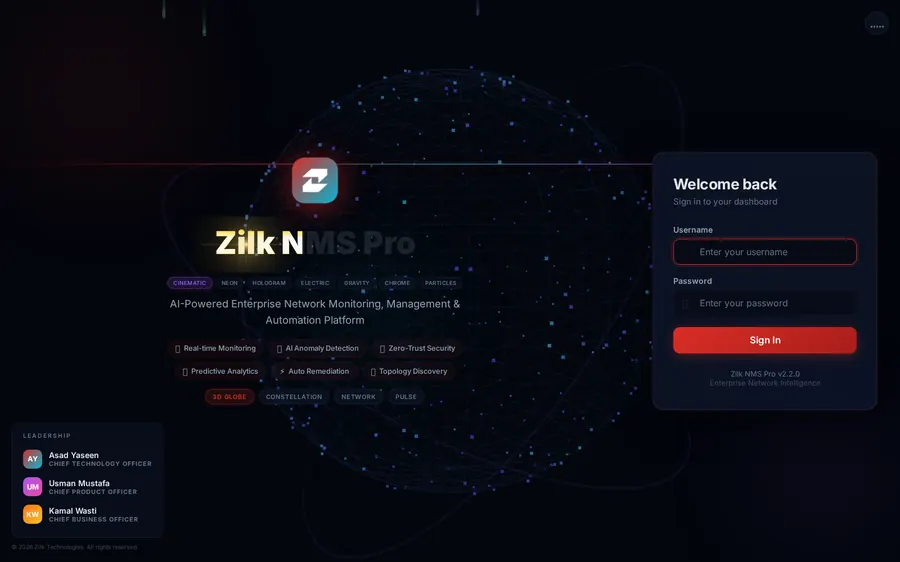 Zilk NMS Pro — Landing